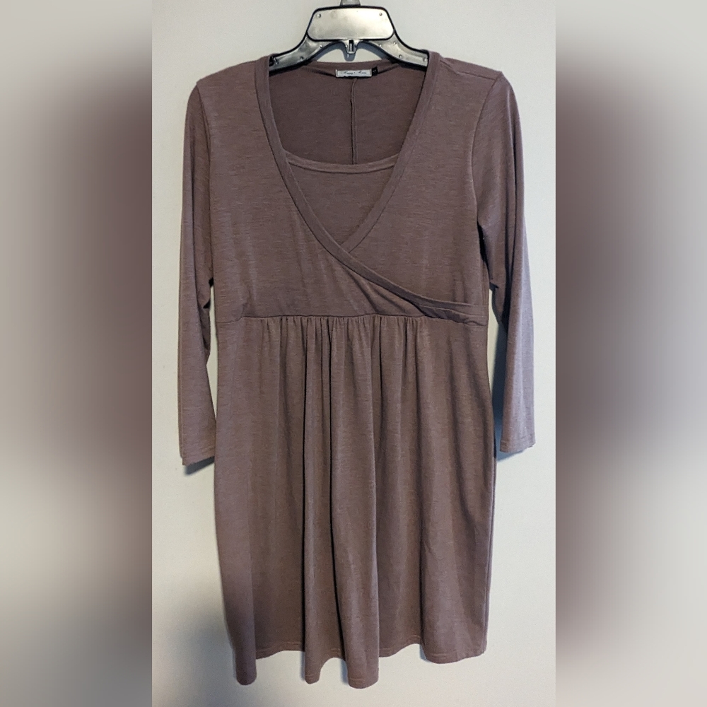 HAPPY MOMS Pregnancy Dress Size L Beige